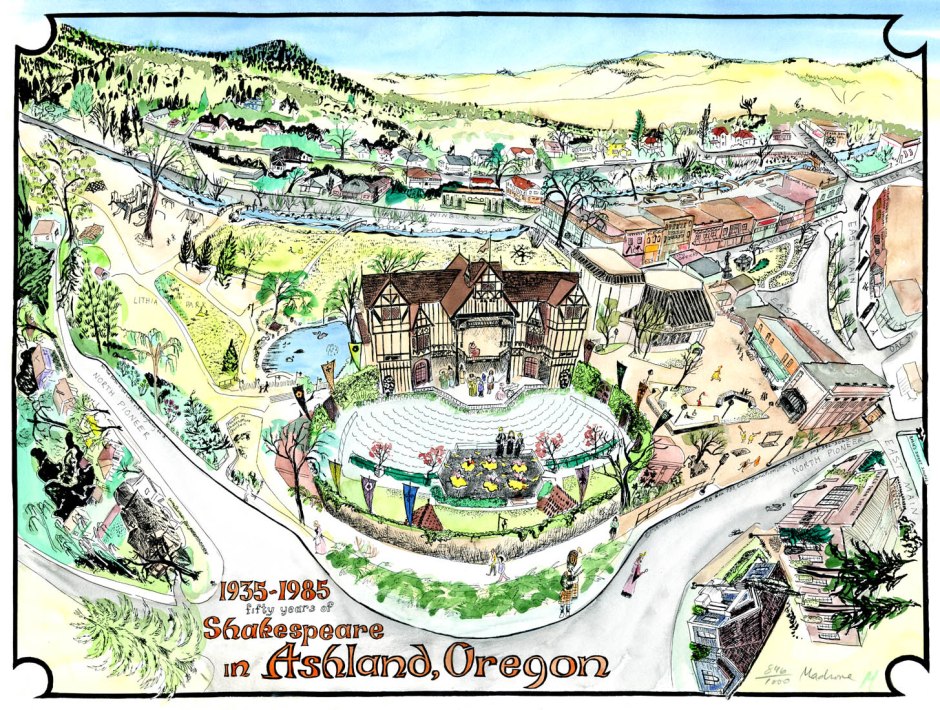 Original, hand painted lithograph limited  edition print, 18" x 24", scanned and Photoshop enhanced and further painted. I did this while pregnant with Jake (now 26 and still an inspiration to me), 6 days of walking, talking and drawing with the people of the place.