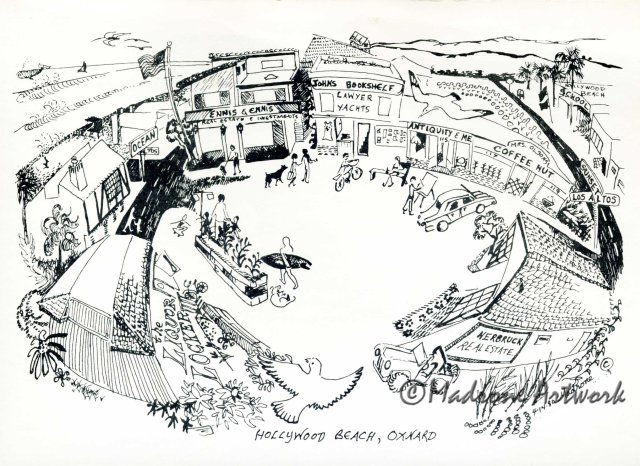 Hollywood Beach, Oxnard fisheye sm wm